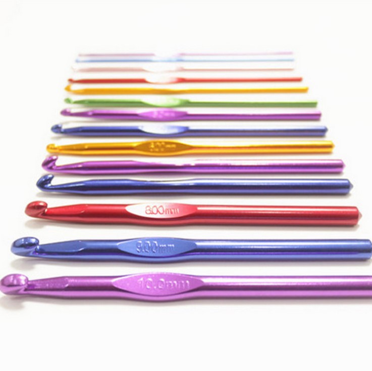 Color Aluminum Alloy Oxidation Crochet Set 14 Pieces