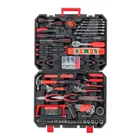 Product image of 198-Piece General Purpose Hand Tool Set, Black and Red
