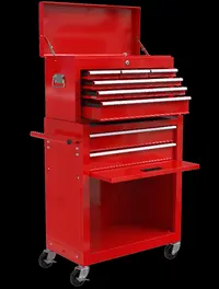 Rolling Tool Box, 8-Drawer, Mobile Storage Cabinet