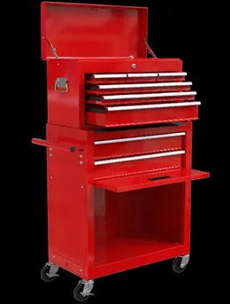 Rolling Tool Box, 8-Drawer, Mobile Storage Cabinet