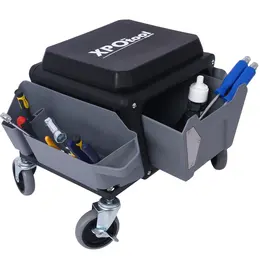 Heavy Duty Mechanic Stool, 330 Lbs Weight Capacity, Garage Stool With Wheels