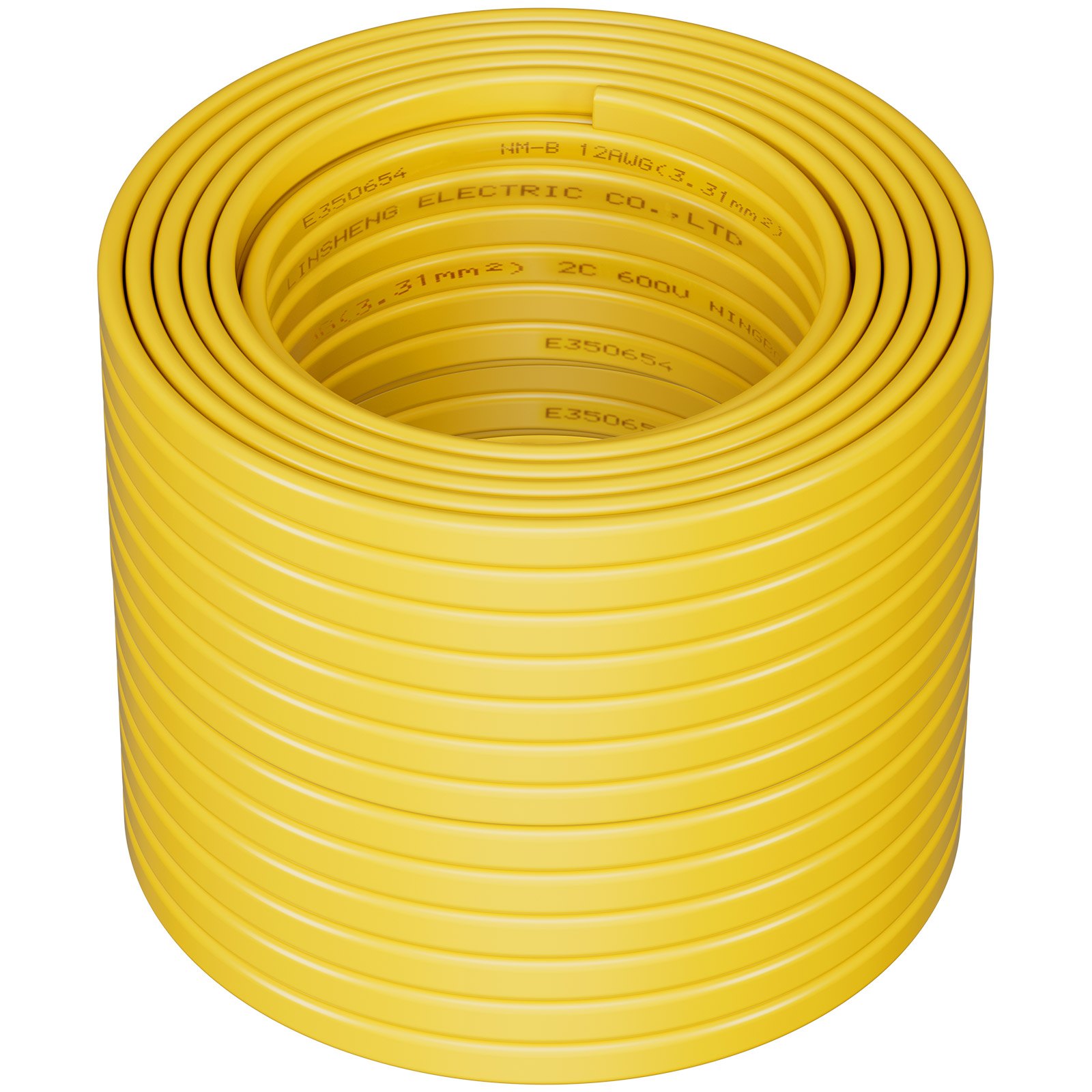 NM-B Wire 12AWG'2C Copper Core Cable 100 Ft Electrical Wire With Ground
