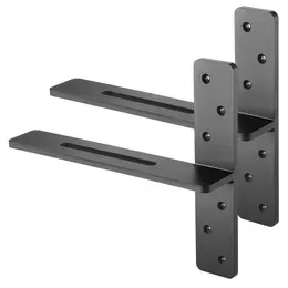 2 Pcs Shelf Brackets 14 Inch / 355.6 Mm Heavy Duty Floating Shelf Brackets