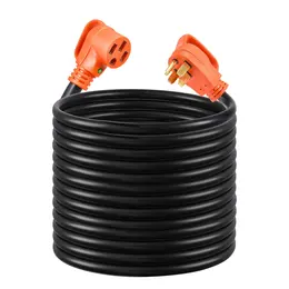 RV Extension Cord, 100 ft, 50A, STW 6/3 + 8/1 Gauge, NEMA 14-50P/R, ETL