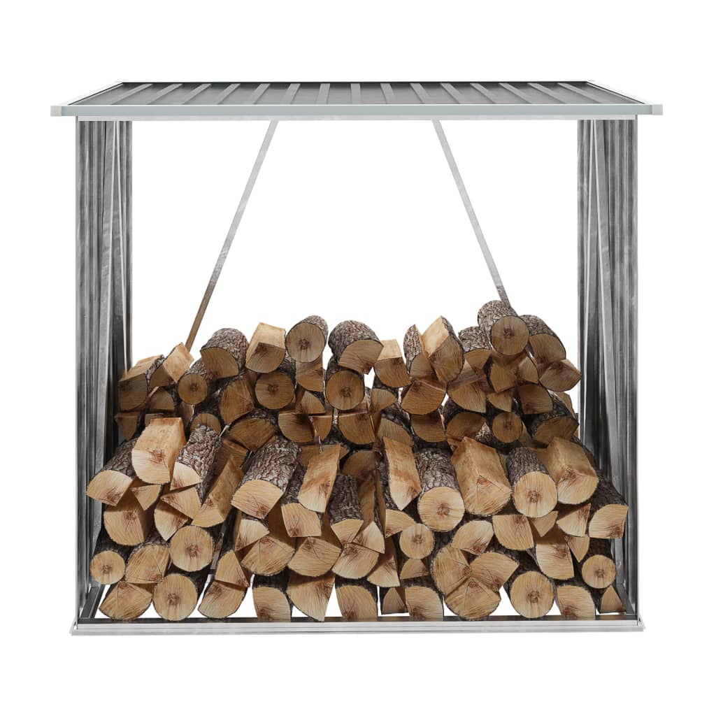 Galvanized Firewood Storage Unit 163 x   Galvanized Firewood Storage Unit