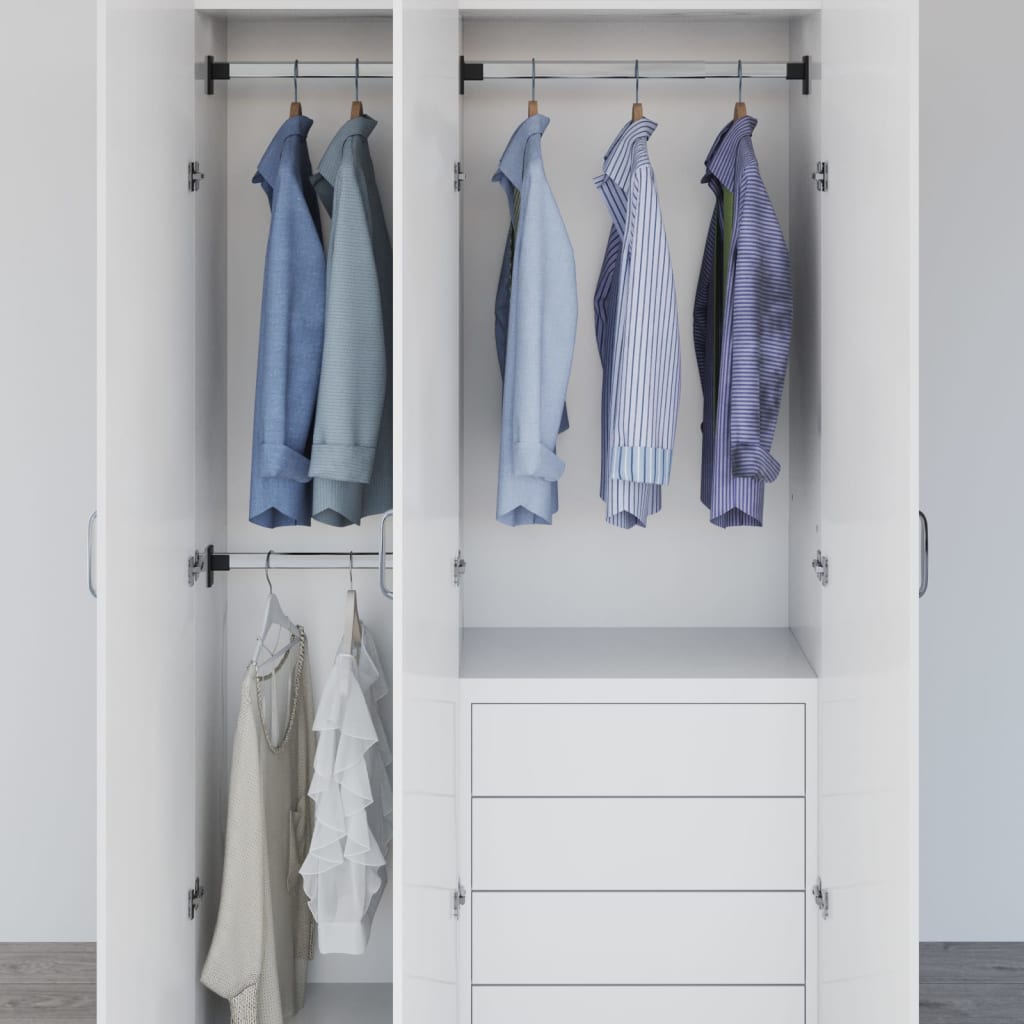 Telescopic Clothes Rails, 2 pcs., Silver, 58-100 cm