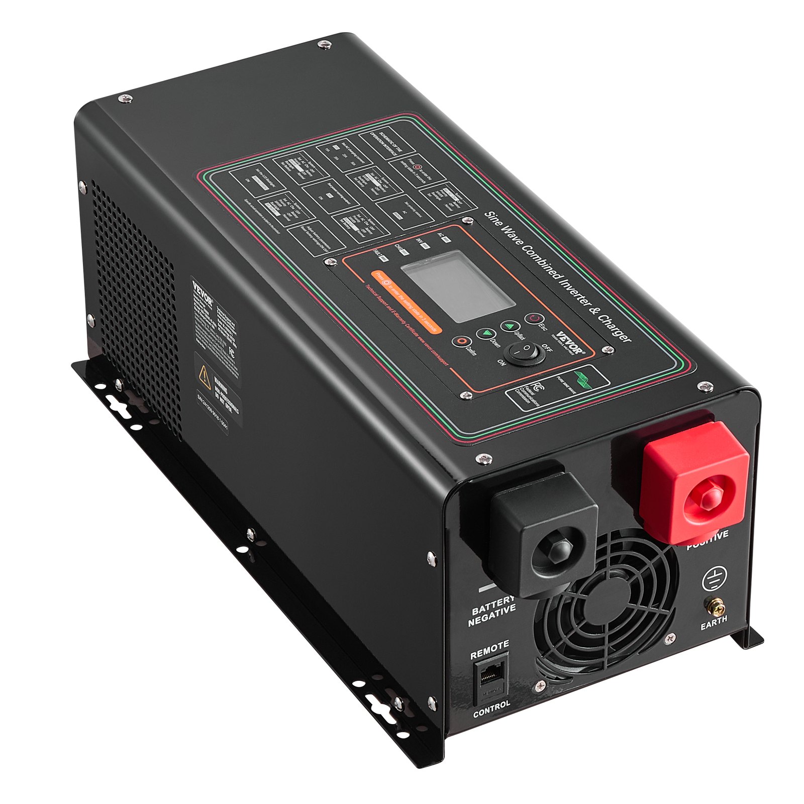 2000W Pure Sine Wave Inverter Charger DC 12V To AC 120V Power Inverter