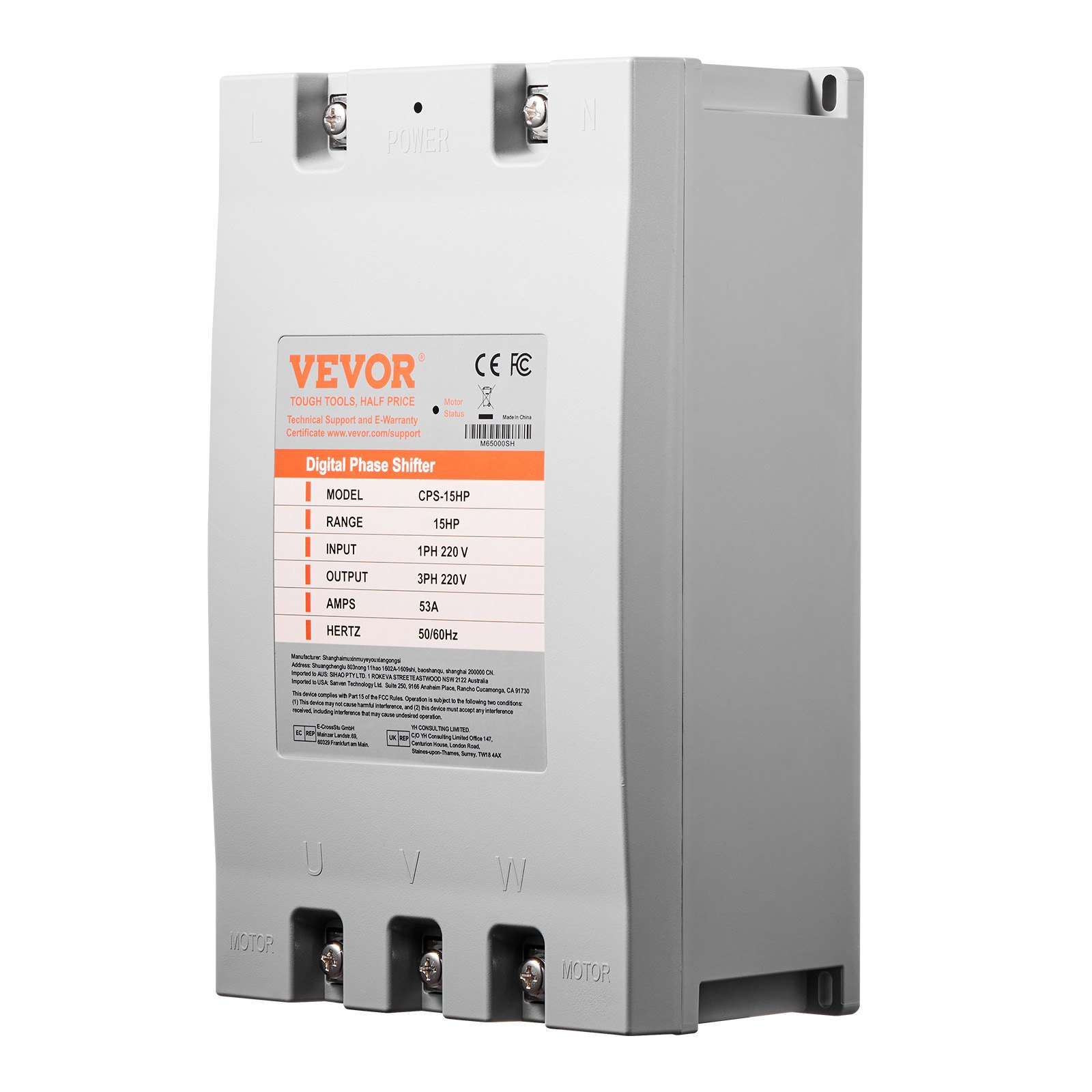 3 Phase Converter 15HP 53A 220V Single To 3 Phase 220V Input-Output