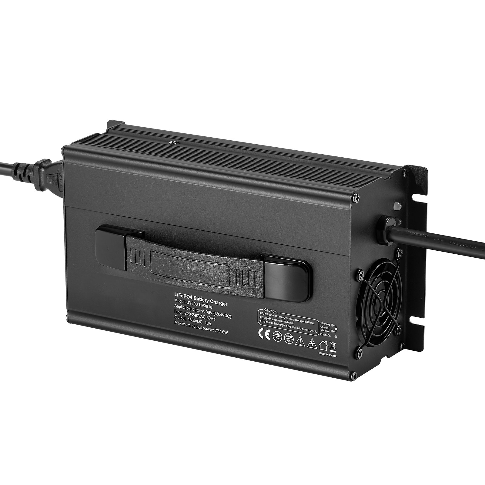 36V 18A Lithium Battery Charger 43.8V AC-DC LiFePO4 Smart Charger For RV