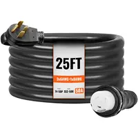 Product image of 50 Amp Generator Cord & Inlet Box Kit, 25FT, NEMA 14-50P/SS2-50R, STW 6/3+8/1 AWG, ETL