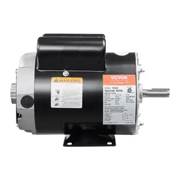 5HP Air Compressor Motor, 230V, 17.6A, 3450RPM, 56 Frame, CW/CCW