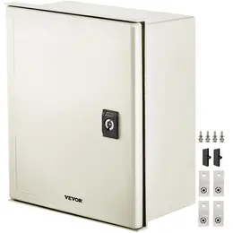 Fiberglass STELL Enclosure, 12 X 10 X 6'' NEMA 4X Fiberglass Electrical Box, IP66 Waterproof & Dustproof, Outdoor/Indoor Electrical Junction Box, With Mounting Plate(30 X 25 X 14 Cm)