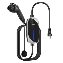 Level 1&2 EV Charger 16A Portable Charger 120V 240V 25 Ft Cable LED Indicator