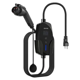 Level 1&2 EV Charger Portable Charger 16A Adjustable Current 120V 240V With LCD