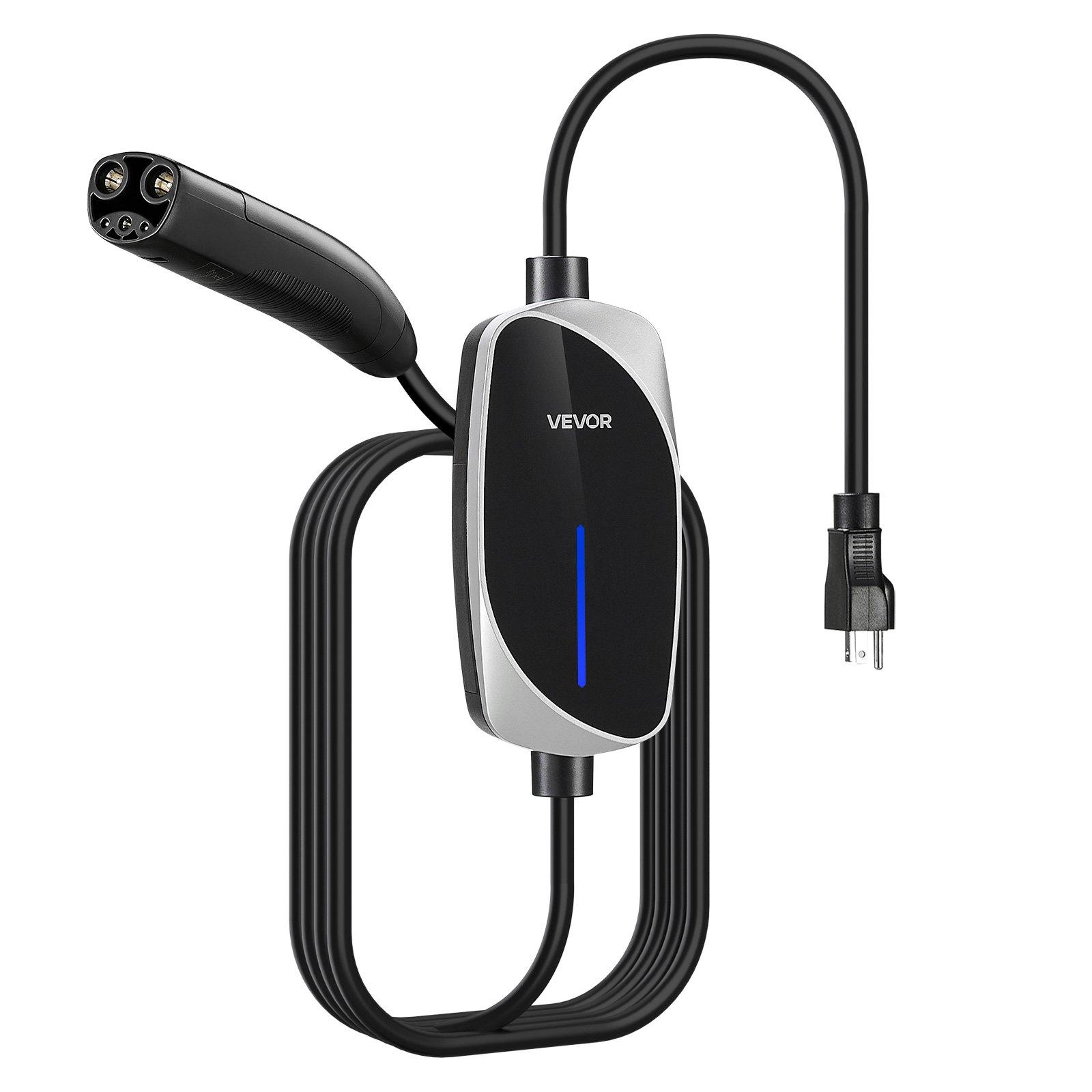 Level 1/2 Tesla Charger 16A Portable EV Charger 25 Ft Cable 120V-240V NEMA 6-20P