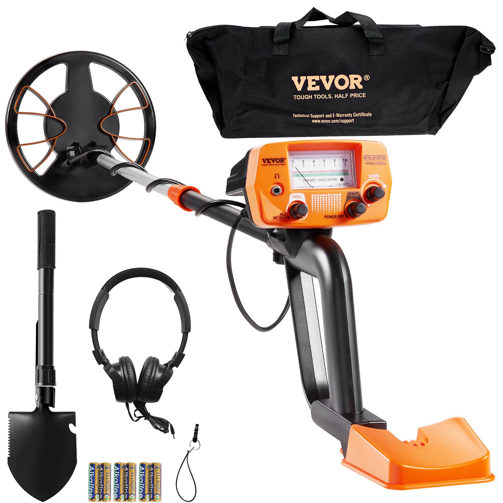 Metal Detector For Adults & Kids, 8 Inch Waterproof Search Coil With High Accuracy Pointer Display, Adjustable 38''-49'' Gold Detector, Lightweight Aluminum Stem For Detecting Gold Treasure