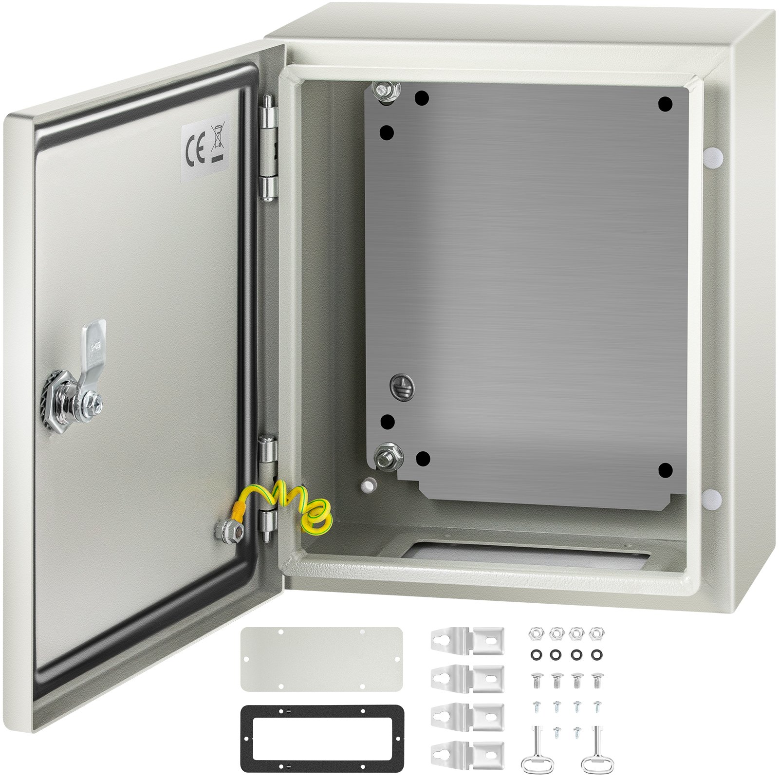 NEMA Steel Enclosure, 12 X 10 X 6'' NEMA 4X Steel Electrical Box, IP66 Waterproof & Dustproof, Outdoor/Indoor Electrical Junction Box, With Mounting Plate