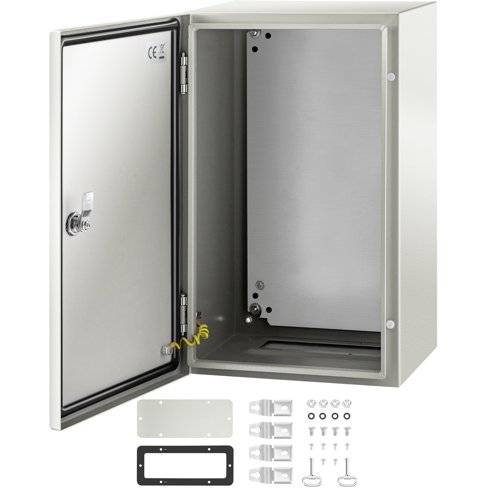 NEMA Steel Enclosure, 20 X 12 X 10'' NEMA 4X Steel Electrical Box, IP66 Waterproof & Dustproof, Outdoor/Indoor Electrical Junction Box, With Mounting Plate