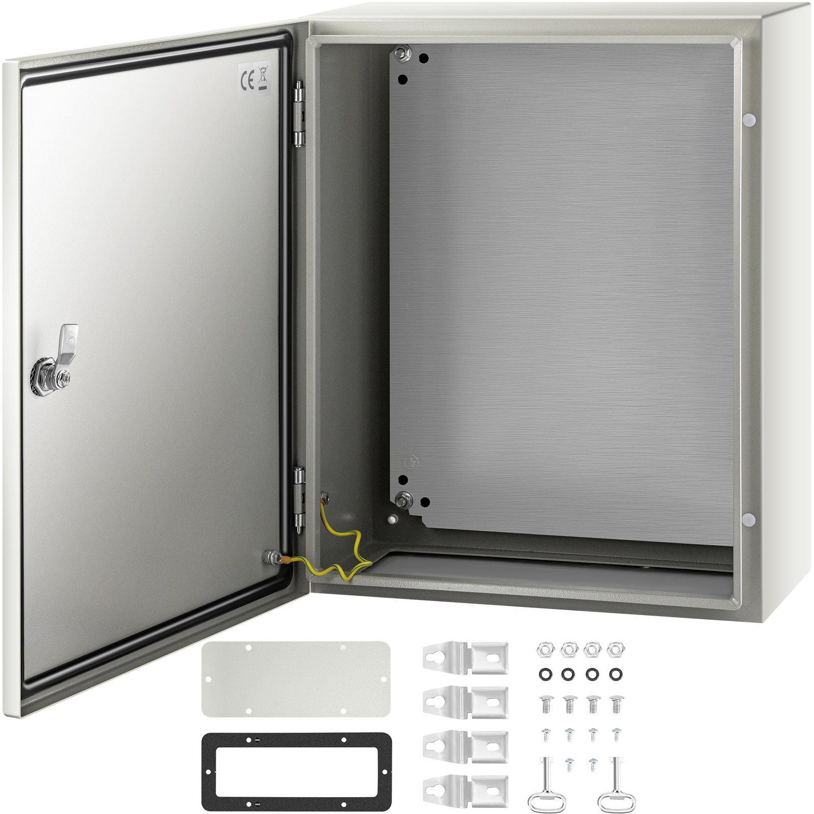 NEMA Steel Enclosure, 20 X 16 X 8'' NEMA 4X Steel Electrical Box, IP66 Waterproof & Dustproof, Outdoor/Indoor Electrical Junction Box, With Mounting Plate