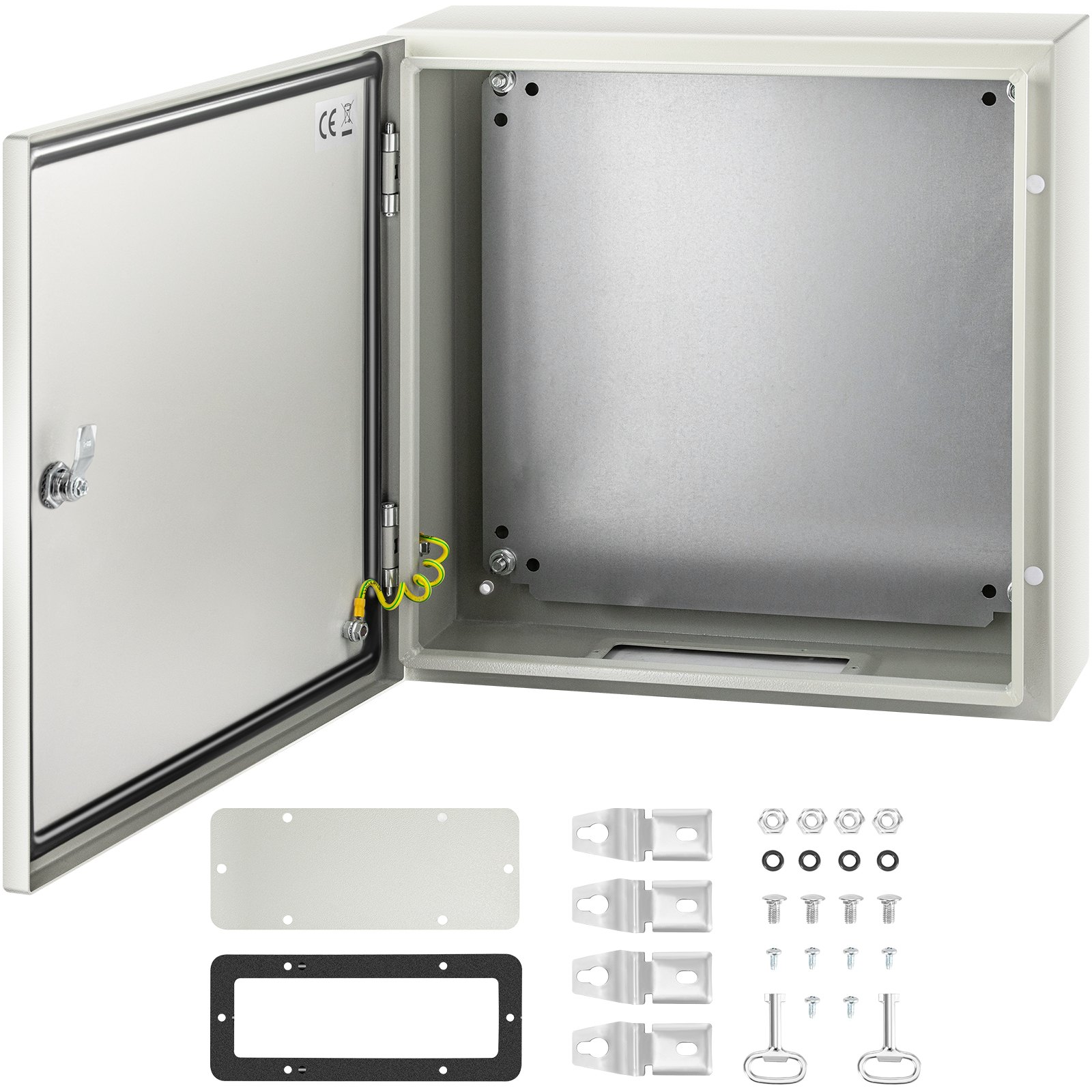 NEMA Steel Enclosure, 20 X 20 X 6'' NEMA 4X Steel Electrical Box, IP66 Waterproof & Dustproof, Outdoor/Indoor Electrical Junction Box, With Mounting Plate