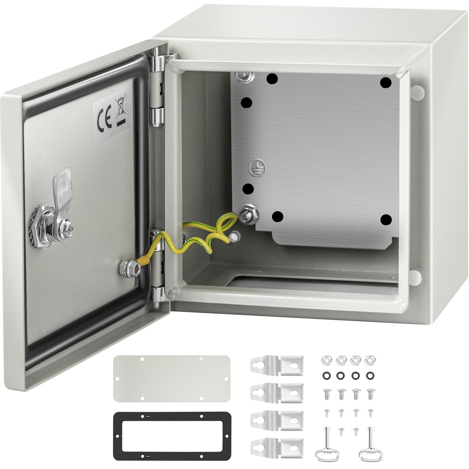 NEMA Steel Enclosure, 8 X 8 X 6'' NEMA 4X Steel Electrical Box, IP66 Waterproof & Dustproof, Outdoor / Indoor Electrical Junction Box
