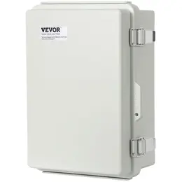 Outdoor Electrical Junction Box, 16.93 X 12.99 X 7.09 In, ABS Plastic Electrical Enclosure Box With Hinged Cover Stainless Steel Latch, IP67 Dustproof Waterproof For Outdoor Electrical Projects