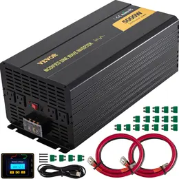 Product image of 5000W Modified Sine Wave Power Inverter, DC 12V to AC 120V, LCD Remote