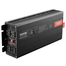 3000W Pure Sine Wave Inverter, DC 12V to AC 120V, 2 AC Outlets, 2 USB, 1 Type-C, LCD, Remote