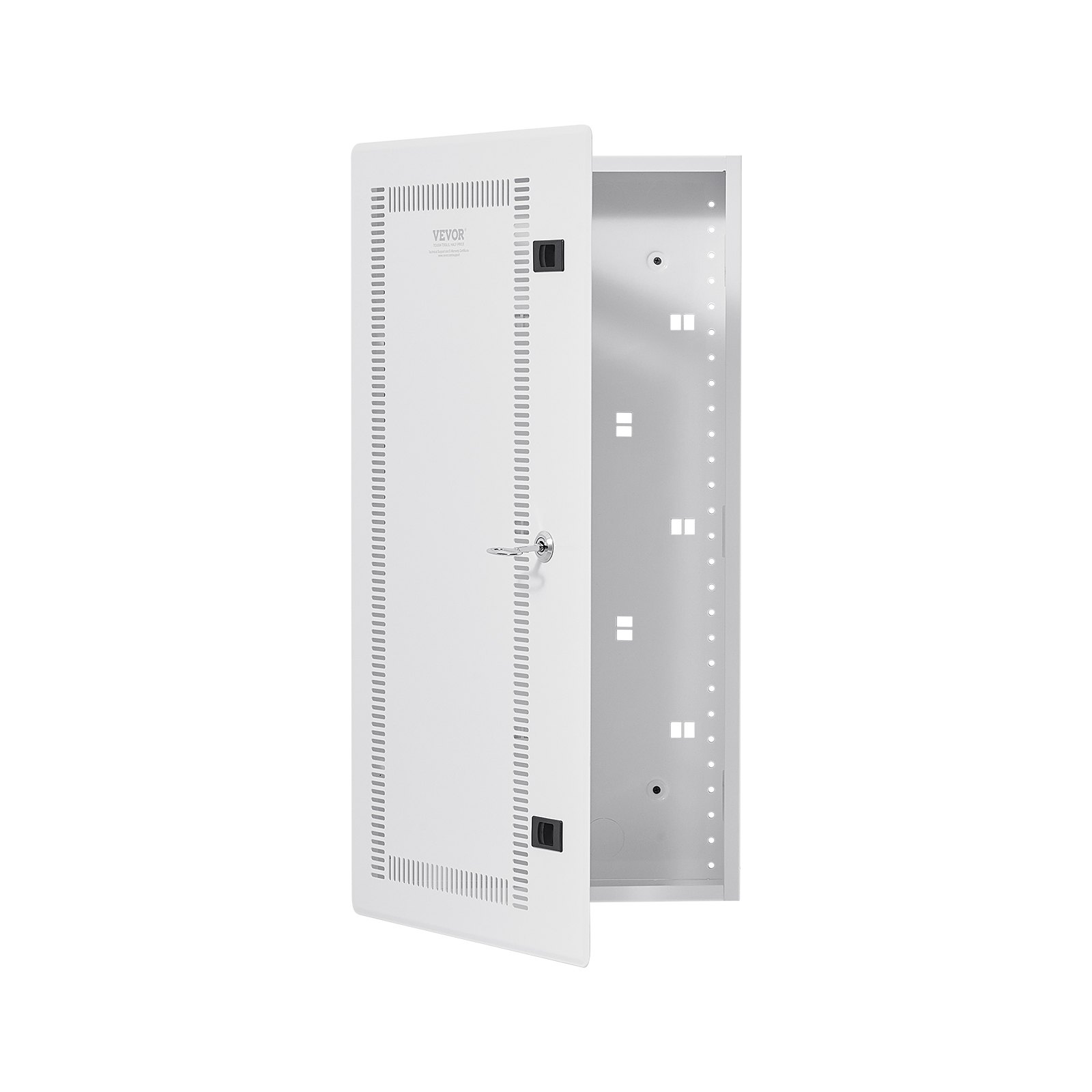 Structured Media Center Enclosure 28 In With Vented Hinged Door Cable Management