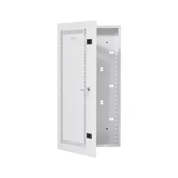Structured Media Center Enclosure 28 In With Vented Hinged Door Cable Management