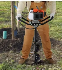VEVOR 43cc 1250W Gas Powered Post Hole Digger with 30 Inch Alloy Steel Auger