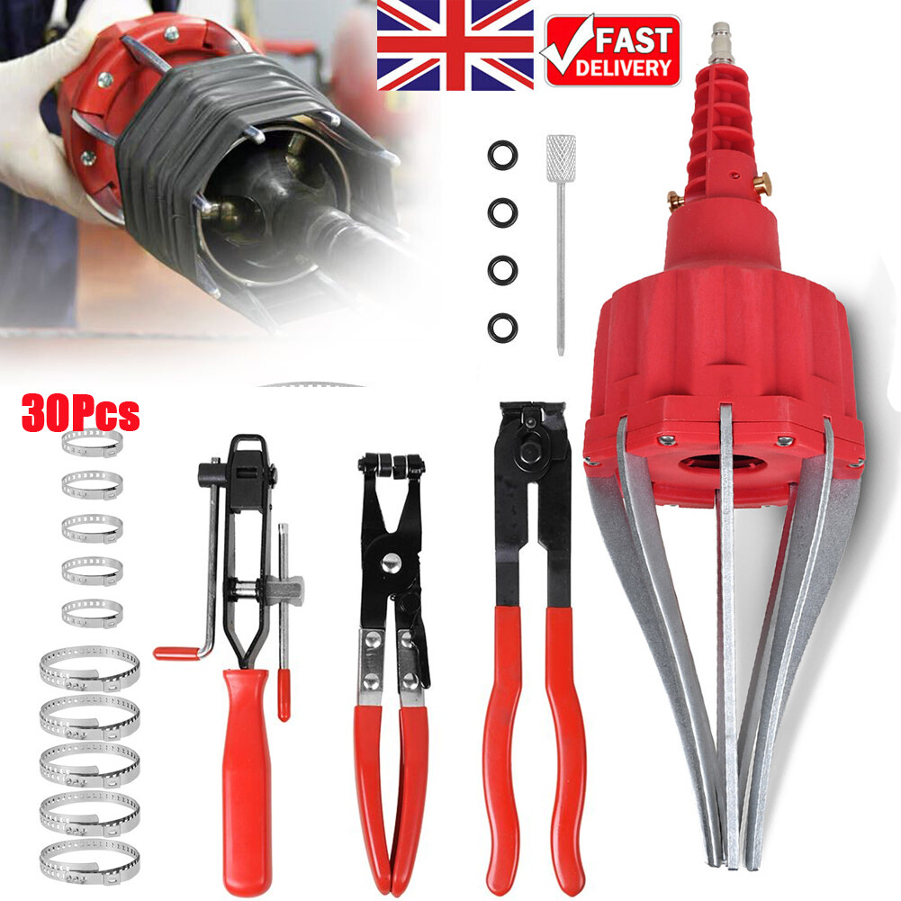Pneumatic Air Power  Joint Boot Expander Install Tool & Clamp Pliers Clips Set