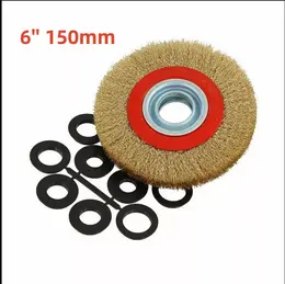 6in Wire Wheel Grinder Bench Grinding Grinder Wire Brush Fine With Reducers UK NEW