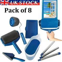Paint Runner Pro Roller 8Pcs Brush Set Room Painting Wall Handle Decorating Home