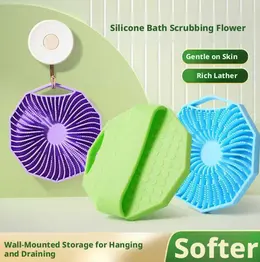 Silicone bath flower-green-tpr-1 piece