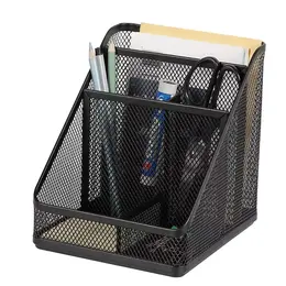 Product image of Black Mesh Desktop Organizer for Office and Workspace, Medium