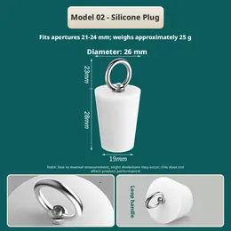 Stainless steel silicone plug-1-lifting ring