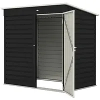 6' x 4' Metal Storage Shed with Lockable Door, Dark Gray