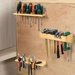 3x Wall Mounted Screwdriver Holder Storage Rack Wrench Workshop Tool Organizer