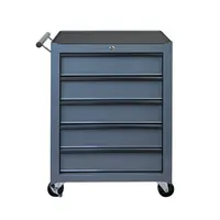 5-Drawer Rolling Tool Cabinet, Detachable Top Box, Lockable Wheels, Adjustable Shelf