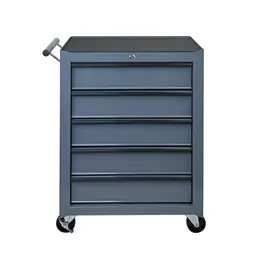 5-Drawer Rolling Tool Cabinet, Detachable Top Box, Lockable Wheels, Adjustable Shelf