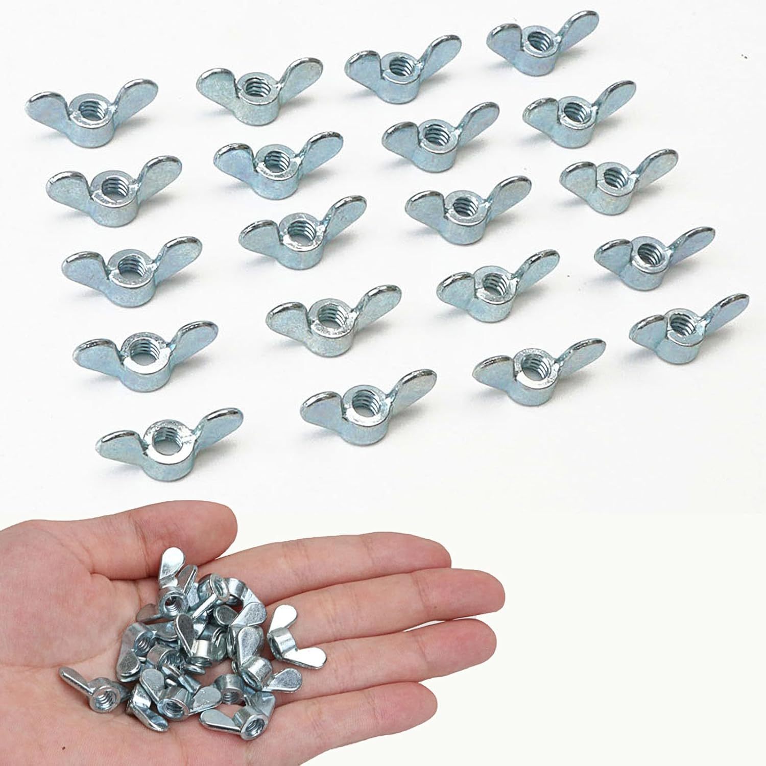 Wing Nut Set—15 Pcs M4, M5, M6, M8 For Mechanical Projects, DIY Repairs, And Industrial Hardware