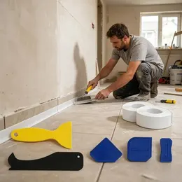 3-piece Grout Tool Set With Grout Strips And Scraper For Home Renovations