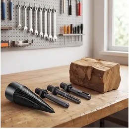 5-piece Drilling And Splitting Set, 32mm Wood Drill Bit With 3 Drill Bits And Storage Box, Tools For DIY Enthusiasts