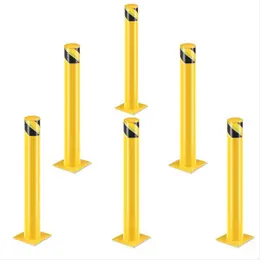 Yellow Powder Coated Steel Safety Bollard Post