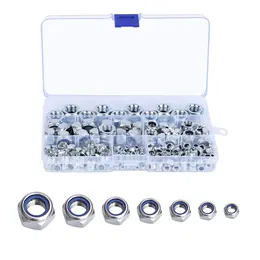 Product image of 165 Assorted Stainless Steel Hex Lock Nuts, M3-M12