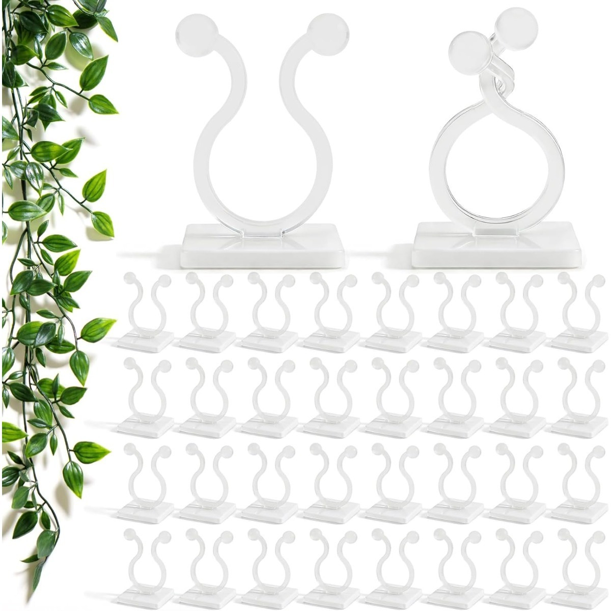 Main product image of Self-Adhesive Plant Clips (15) & White Cable Ties (100) for Trellises