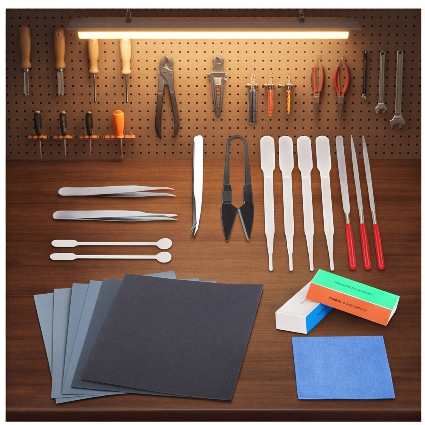 Main product image of DIY Hand Tool Kit with Scissors, Tweezers, Sandpaper