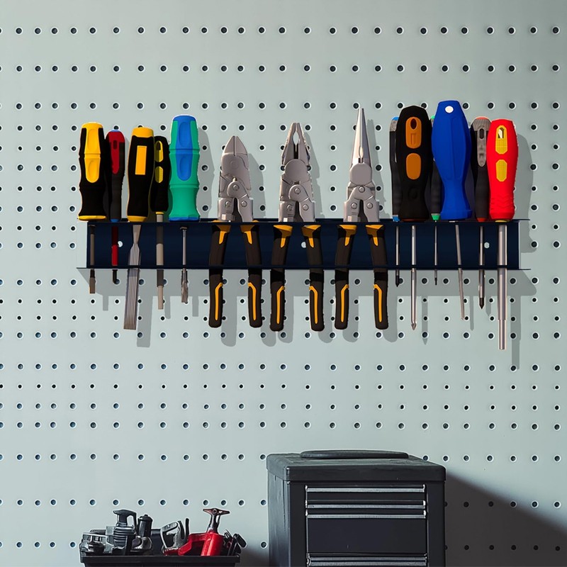 Screwdriver Holder Wall Mounted Screwdriver Pliers Organizer Garage Storage-Rack