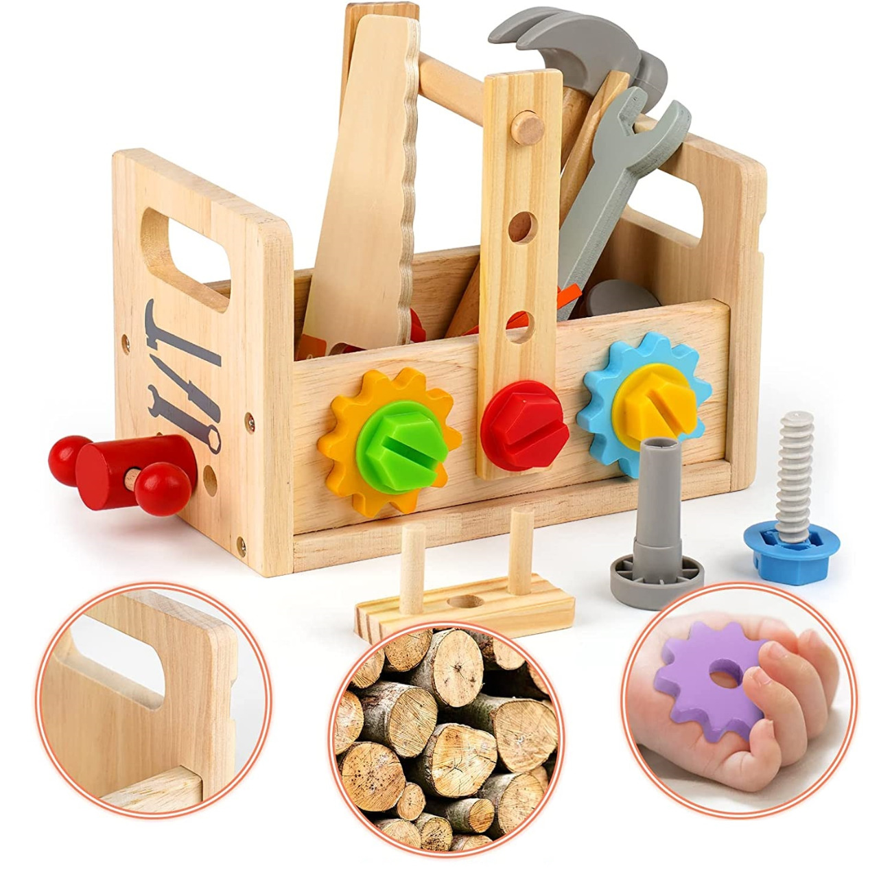 Wooden Tool Set: Multi-Piece Party Gift Set
